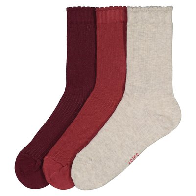 Confezione da 3 paia di calze texturé tinta unita LA REDOUTE COLLECTIONS