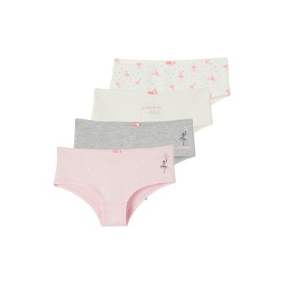 Lot de 4 shorties ballerine en coton bio VERTBAUDET