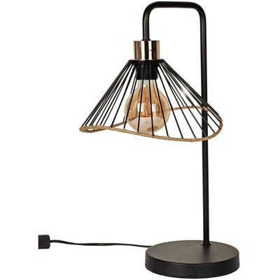 Lampe à poser avec abat-jour en rotin CMP