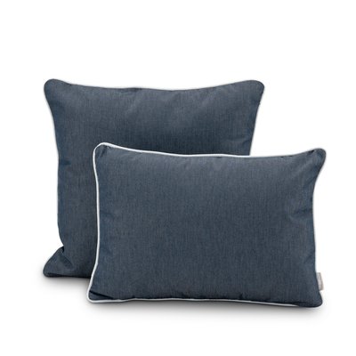 Set 2 coussins décoratifs, uni/liseré, Sanda DEFORA HOME