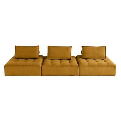 Canapé Modulable en Velours texturé  3 places - MARISOL LISA DESIGN