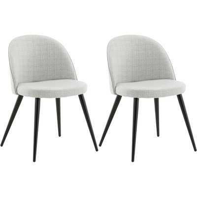 Chaise en tissu avec pieds en acier Velvet (Lot de 2) VENTURE HOME