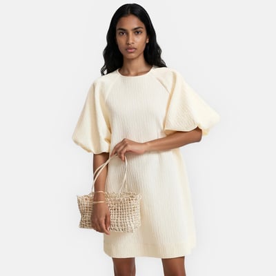 Robe courte manches courtes bouffantes LA REDOUTE COLLECTIONS