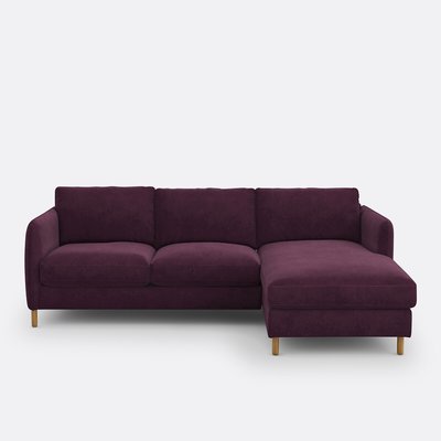 Sofá recto rinconero de terciopelo, Loméo LA REDOUTE INTERIEURS