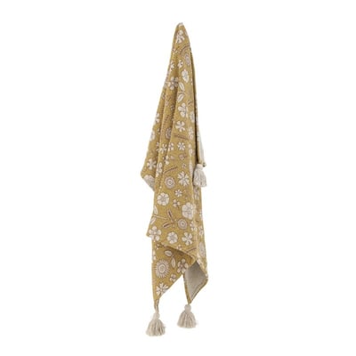 Petit plaid coton recyclé motif floral  Camille BLOOMINGVILLE