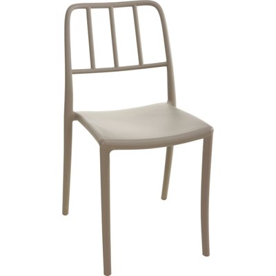 Chaise jardin empilable beige sable 40x43x84cm WADIGA