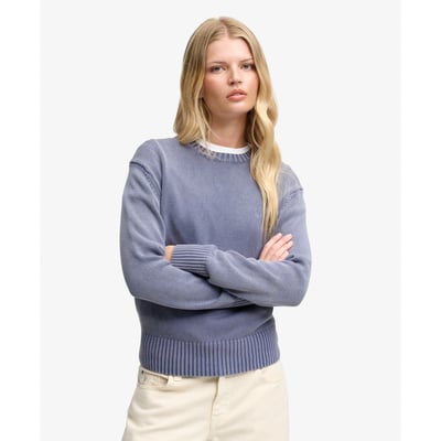 Pull Classic Knitted Washed Coupe Décontractée SUPERDRY