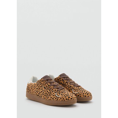 Baskets imitation fourrure léopard MANGO TEEN