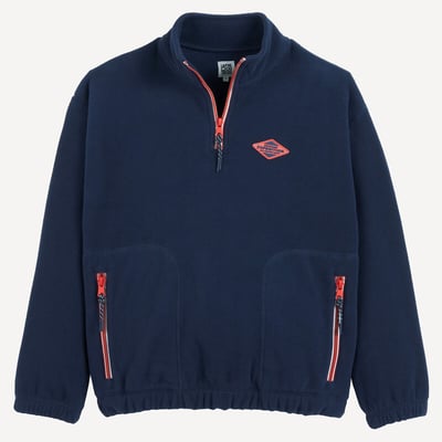 Sweat avec col camionneur zippé, en polaire LA REDOUTE COLLECTIONS