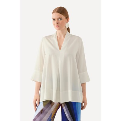 Tunique manches 3/4. Col calice. Silhouette ULLA POPKEN