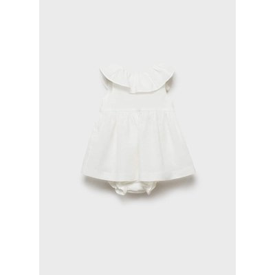 Robe et culotte coton volants MANGO BABY