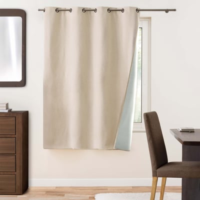 Rideau 100% occultant à œillets en tissu uni DOUCEUR D'INTÉRIEUR