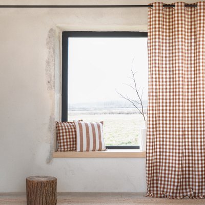 Rideau 100% coton vichy LOURMARIN HOME MAISON
