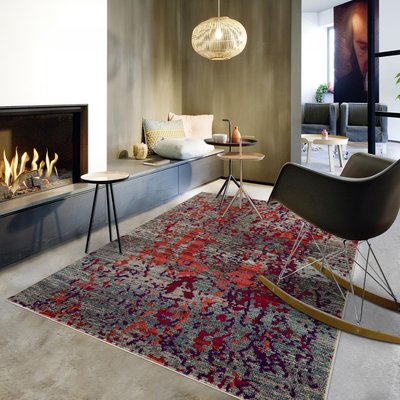 Tapis salon et chambre tissé motif abstrait GRANDAZ UN AMOUR DE TAPIS