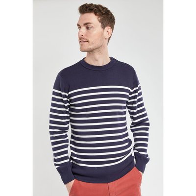Pull marin avec boutons en ivoire végétal GROIX ARMOR-LUX