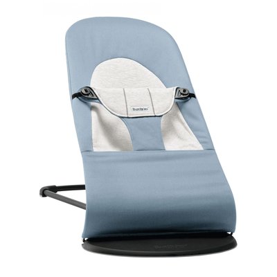 Transat bébé Balance Soft Coton et jersey Bleu et gris BABYBJORN