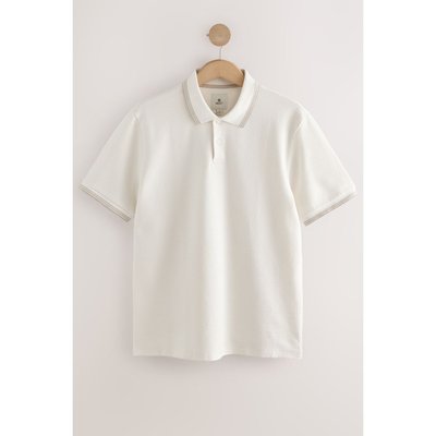 Polo texturé à manches courtes avec zip 3/4 NEXT