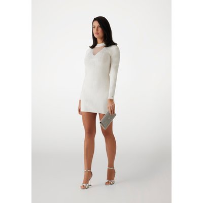 Mini Robe-Pull Bodycon Côtelée GUESS