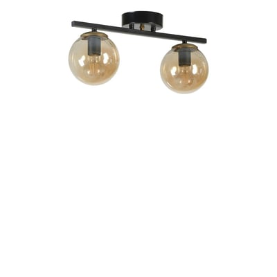 Plafonnier 2 globes en verre SIERRE PIER IMPORT