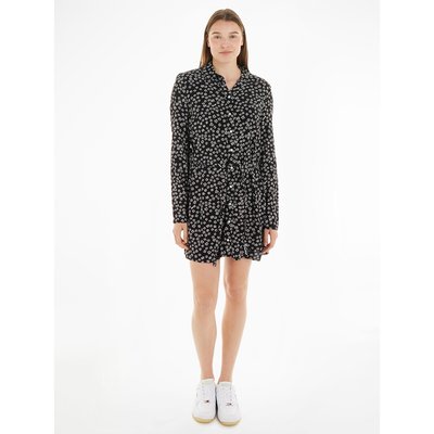 Vestido curto tipo camisa, às flores TOMMY JEANS