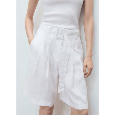 Bermuda lin ceinture MANGO