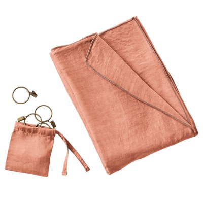 Rideau ajustable LYSANDRE + 8 anneaux pince EDEN