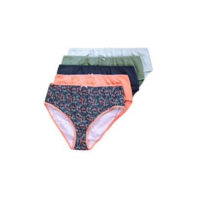 Culottes midi en lot de 5, rayures/uni ULLA POPKEN