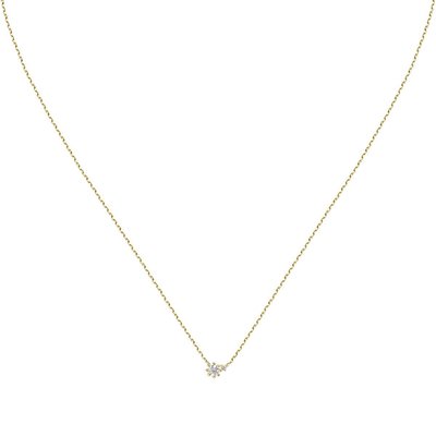 Collier ecologique en or 375 et diamant synthétique LIVE DIAMOND