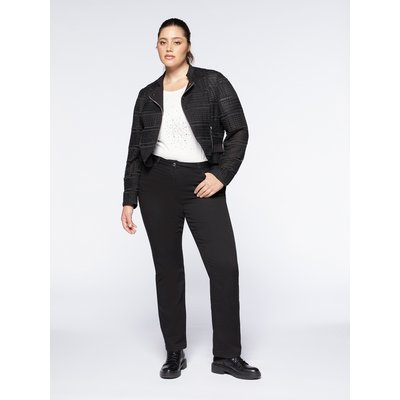 Veste courte modèle motard en macramé FIORELLA RUBINO