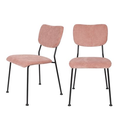 Lot de 2 chaises en velours côtelé - Benson ZUIVER