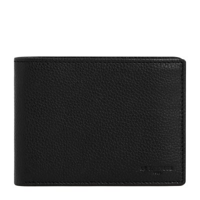 Portefeuille horizontal zippé 2 volets en cuir grainé CHARLES LE TANNEUR