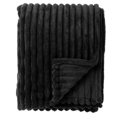 Plaid Ricky - Noir, 150x200 cm DUTCH DECOR