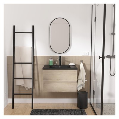 Meuble simple +vasque+robinet+miroir SORRENTO MOB IN