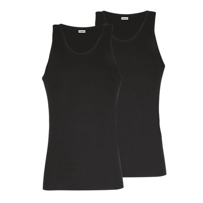 Pack of 2 Héritage Vest Tops in Cotton EMINENCE