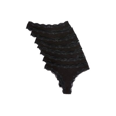 Lot de 7 tangas en coton et dentelle JIM ETAM