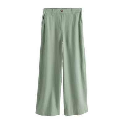 Pantalon large habillé en mélange de lin NEXT