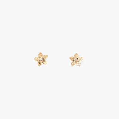 Puces d'oreilles fleur en acier inoxydable BALABOOSTE