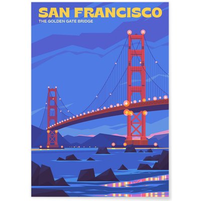 Affiche ville San Francisco 3 L'AFFICHERIE