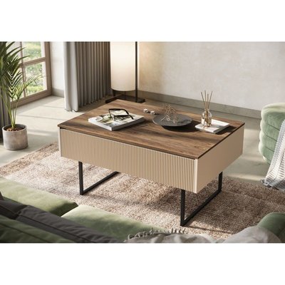 Table basse rectangulaire en panneaux de particules, LOUNA BOBOCHIC