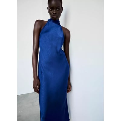 Robe satinée emmanchures américaines MANGO