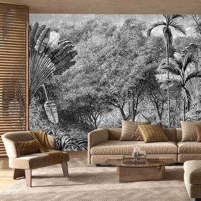 Papier peint l'arbre du voyageur tropical HEXOA