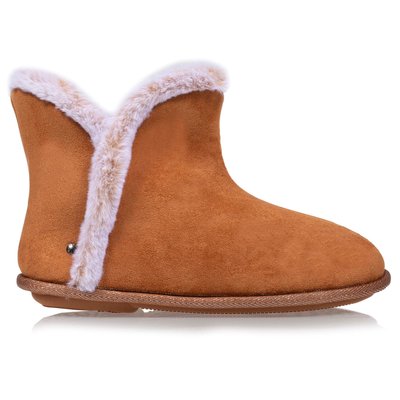 Chaussons Bottillons ultra confortables et chauds, interieur et bordure en imitation fourrure ISOTONER
