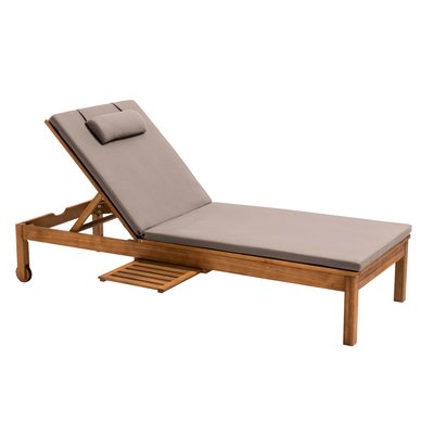 Bain de soleil avec tablette positions en bois d'eucalyptus fsc, KERALA OVIALA