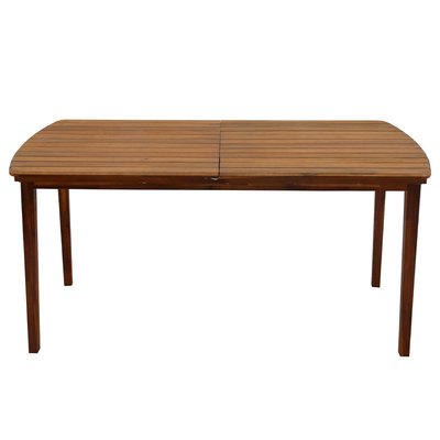 Table de jardin extensible rectangulaire en bois massif L160-210 cm CANOPEE MILIBOO