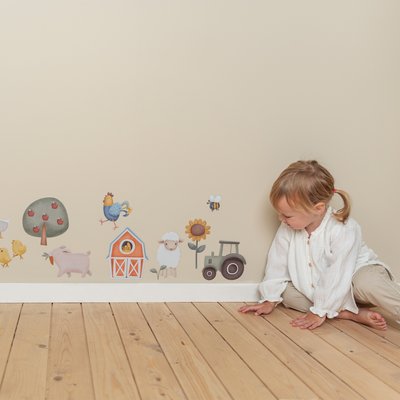Stickers muraux pour enfant Petits animaux de la ferme LITTLE DUTCH