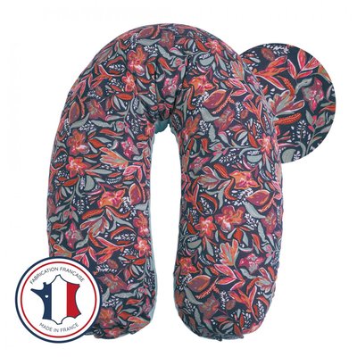 Coussin d'allaitement Jersey cœurs / gris CANDIDE