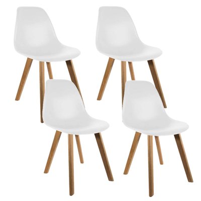 Lot de 4 Chaises design scandinave à coque Holga TOILINUX