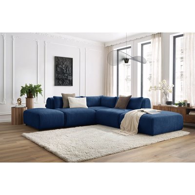Canapé modulable 5 places en tissu texturé, JEANNE BOBOCHIC