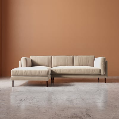 Munich Easy Velvet Corner Chaise Sofa SWOON