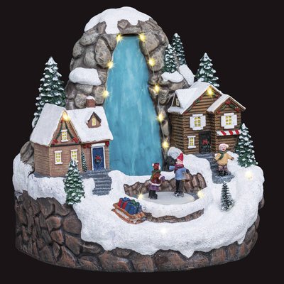 Village de Noël cascade de glace 16 LED blanc chaud + transfo FEERIC LIGHTS & CHRISTMAS